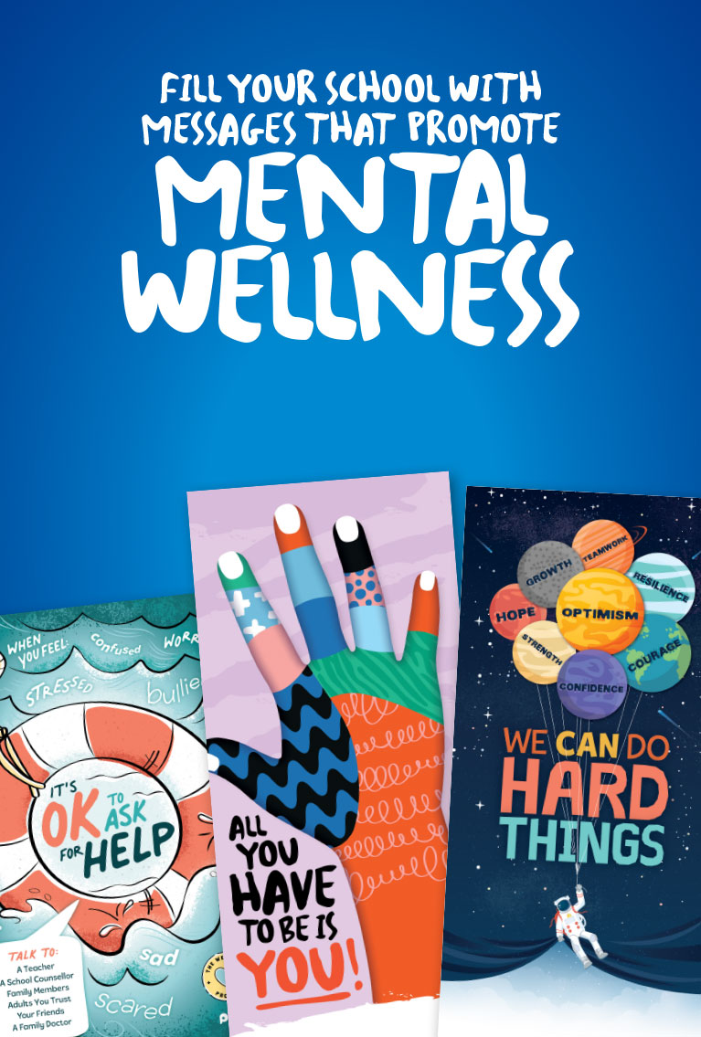Create a school culture that promotes mental wellness with Wellness Project Planners, banners, posters and activity books!